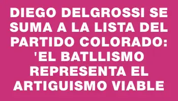 Diego Delgrossi se suma a la lista del Partido Colorado: 