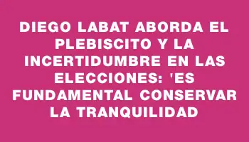 Diego Labat aborda el plebiscito y la incertidumbre en las elecciones: 