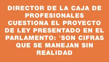 Director de la Caja de Profesionales cuestiona el proyecto de ley presentado en el Parlamento: 