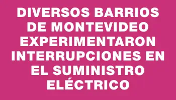 Diversos barrios de Montevideo experimentaron interrupciones en el suministro eléctrico