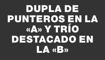 Dupla de punteros en la «a» y trío destacado en la «b»