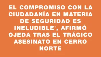 El compromiso con la ciudadanía en materia de seguridad es ineludible