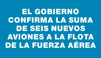 El gobierno confirma la suma de seis nuevos aviones a la flota de la Fuerza Aérea