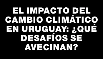 El impacto del cambio climático en Uruguay: ¿Qué desafíos se avecinan?