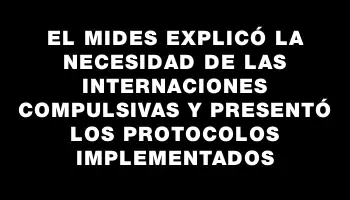 El Mides explicó la necesidad de las internaciones compulsivas y presentó los protocolos implementados