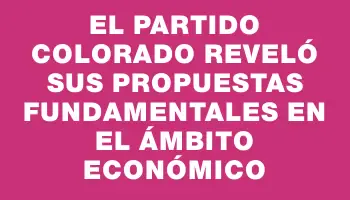 El Partido Colorado reveló sus propuestas fundamentales en el ámbito económico