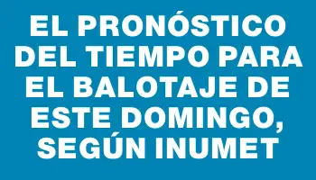 El pronóstico del tiempo para el balotaje de este domingo, según Inumet