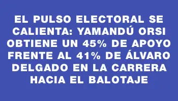 El pulso electoral se calienta: Yamandú Orsi obtiene un 45% de apoyo frente al 41% de Álvaro Delgado en la carrera hacia el balotaje