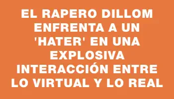 El rapero Dillom enfrenta a un 