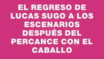 El regreso de Lucas Sugo a los escenarios después del percance con el caballo