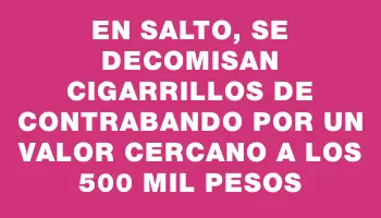 En Salto, se decomisan cigarrillos de contrabando por un valor cercano a los 500 mil pesos