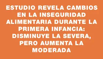 Estudio revela cambios en la inseguridad alimentaria durante la primera infancia: disminuye la severa, pero aumenta la moderada