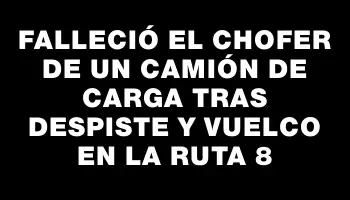 Falleció el chofer de un camión de carga tras despiste y vuelco en la Ruta 8