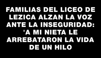 Familias del liceo de Lezica alzan la voz ante la inseguridad: 