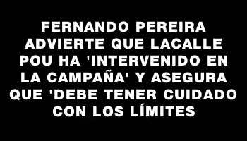 Fernando Pereira advierte que Lacalle Pou ha 