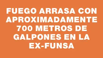 Fuego arrasa con aproximadamente 700 metros de galpones en la ex-Funsa