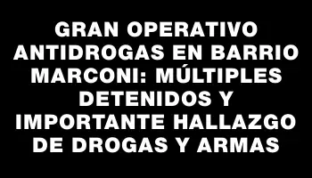 Gran operativo antidrogas en barrio Marconi: múltiples detenidos y importante hallazgo de drogas y armas