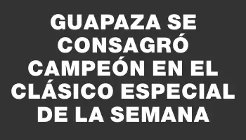 Guapaza se consagró campeón en el Clásico Especial de la Semana