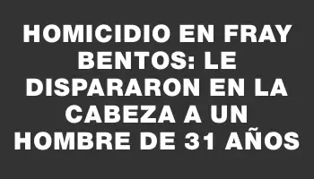 Homicidio en Fray Bentos: le dispararon en la cabeza a un hombre de 31 años