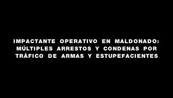 Impactante operativo en Maldonado: múltiples arrestos y condenas por tráfico de armas y estupefacientes