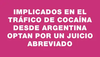 Implicados en el tráfico de cocaína desde Argentina optan por un juicio abreviado