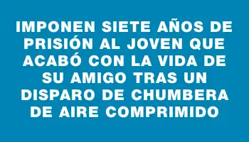 Imponen siete años de prisión al joven que acabó con la vida de su amigo tras un disparo de chumbera de aire comprimido