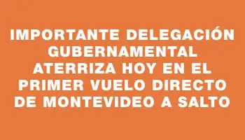 Importante delegación gubernamental aterriza hoy en el primer vuelo directo de Montevideo a Salto