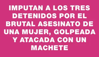 Imputan a los tres detenidos por el brutal asesinato de una mujer, golpeada y atacada con un machete