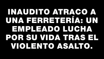 Inaudito atraco a una ferretería: un empleado lucha por su vida tras el violento asalto.