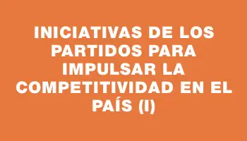 Iniciativas de los partidos para impulsar la competitividad en el país (i)