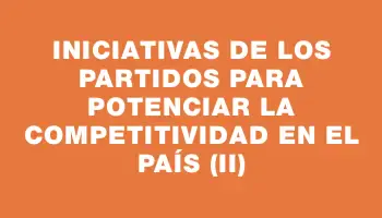 Iniciativas de los partidos para potenciar la competitividad en el país (ii)