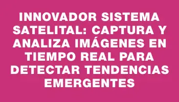 Innovador Sistema Satelital: Captura y Analiza Imágenes en Tiempo Real para Detectar Tendencias Emergentes