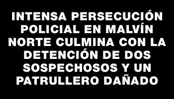 Intensa persecución policial en Malvín Norte culmina con la detención de dos sospechosos y un patrullero dañado