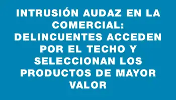 Intrusión audaz en La Comercial: delincuentes acceden por el techo y seleccionan los productos de mayor valor