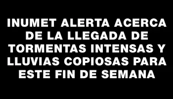 Inumet alerta acerca de la llegada de tormentas intensas y lluvias copiosas para este fin de semana