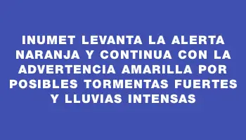 Inumet levanta la alerta naranja y continua con la advertencia amarilla por posibles tormentas fuertes y lluvias intensas