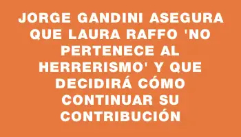 Jorge Gandini asegura que Laura Raffo 