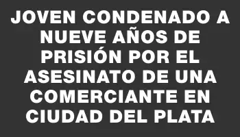 Joven condenado a nueve años de prisión por el asesinato de una comerciante en Ciudad del Plata