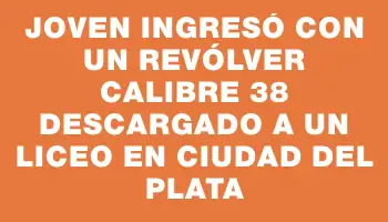 Joven ingresó con un revólver calibre 38 descargado a un liceo en Ciudad del Plata