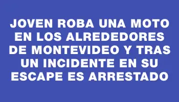 Joven roba una moto en los alrededores de Montevideo y tras un incidente en su escape es arrestado