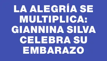 La alegría se multiplica: Giannina Silva celebra su embarazo