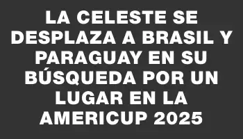 La Celeste se desplaza a Brasil y Paraguay en su búsqueda por un lugar en la AmeriCup 2025