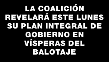 La coalición revelará este lunes su plan integral de gobierno en vísperas del balotaje