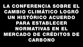 La Conferencia sobre el Cambio Climático logró un histórico acuerdo para establecer normativas en el mercado de créditos de carbono