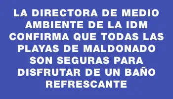 La directora de Medio Ambiente de la Idm confirma que todas las playas de Maldonado son seguras para disfrutar de un baño refrescante