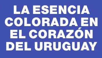 La esencia colorada en el corazón del Uruguay