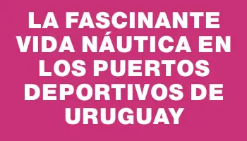 La fascinante vida náutica en los puertos deportivos de Uruguay