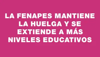 La Fenapes mantiene la huelga y se extiende a más niveles educativos