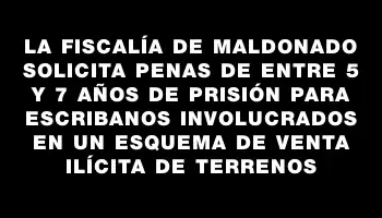 La Fiscalía de Maldonado solicita penas de entre 5 y 7 años de prisión para escribanos involucrados en un esquema de venta ilícita de terrenos