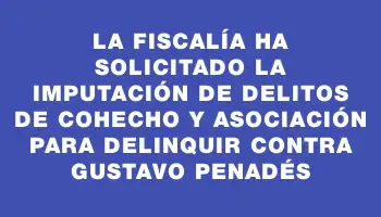 La Fiscalía ha solicitado la imputación de delitos de cohecho y asociación para delinquir contra Gustavo Penadés